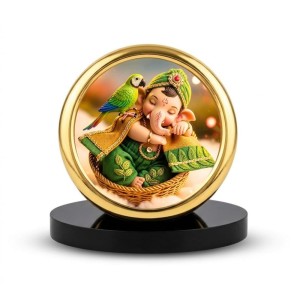 Car Desk/Table Top Little Ganesha Metal Golden Photo Stand 2x2 Inches, Compact & Stylish Spiritual Display for Car, Home & Office (Pack of 1) (F18860) Car Desk/Table Top Little Ganesha Metal Golden Photo Stand 2x2 Inches, Compact & Stylish Spiritual Display for Car, Home & Office (Pack of 1) (F18860)