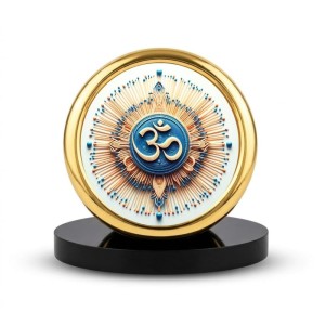 Car Desk/Table Top Om Symbol Metal Golden Photo Stand 2x2 Inches, Compact & Stylish Spiritual Display for Car, Home & Office (Pack of 1) (F18868) Car Desk/Table Top Om Symbol Metal Golden Photo Stand 2x2 Inches, Compact & Stylish Spiritual Display for Car, Home & Office (Pack of 1) (F18868)