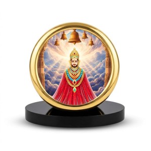 Car Desk/Table Top Lord Khatu Shyam Ji Metal Golden Photo Stand 2x2 Inches, Compact & Stylish Spiritual Display for Car, Home & Office (Pack of 1) (F18729) Car Desk/Table Top Lord Khatu Shyam Ji Metal Golden Photo Stand 2x2 Inches, Compact & Stylish Spiritual Display for Car, Home & Office (Pack of 1) (F18729)
