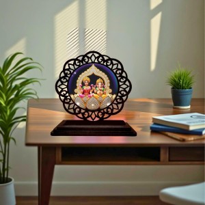 Car Desk/Table Top Lord Ganesha and Lakshmi Wooden Showpiece 3x4 Inches, Compact & Stylish Spiritual Display for Car, Home & Office (Pack of 1) (F19757) Car Desk/Table Top Lord Ganesha and Lakshmi Wooden Showpiece 3x4 Inches, Compact & Stylish Spiritual Display for Car, Home & Office (Pack of 1) (F19757)