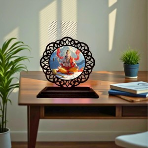 Car Desk/Table Top Lord Hanuman Wooden Showpiece 3x4 Inches, Compact & Stylish Spiritual Display for Car, Home & Office (Pack of 1) (F19697) Car Desk/Table Top Lord Hanuman Wooden Showpiece 3x4 Inches, Compact & Stylish Spiritual Display for Car, Home & Office (Pack of 1) (F19697)
