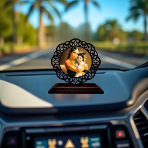 Car Desk/Table Top Lord Krishna with Yashodha Wooden Showpiece 3x4 Inches, Compact & Stylish Spiritual Display for Car, Home & Office (Pack of 1) (F19561) Car Desk/Table Top Lord Krishna with Yashodha Wooden Showpiece 3x4 Inches, Compact & Stylish Spiritual Display for Car, Home & Office (Pack of 1) (F19561)