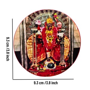 Stainless Steel Round Maa Kali Fridge Magnet | Devotional & Decorative Refrigerator Magnet for Home & Office | Pack of 2 Stainless Steel Round Maa Kali Fridge Magnet | Devotional & Decorative Refrigerator Magnet for Home & Office | Pack of 2