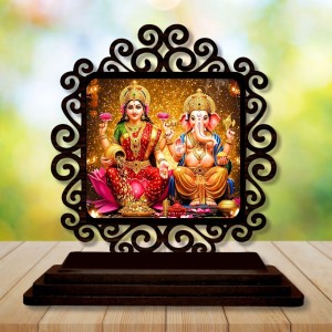 Car Desk/Table Top Lord Ganesha and Lakshmi Wooden Showpiece 3x4 Inches, Compact & Stylish Spiritual Display for Car, Home & Office (Pack of 1) (F19821) Car Desk/Table Top Lord Ganesha and Lakshmi Wooden Showpiece 3x4 Inches, Compact & Stylish Spiritual Display for Car, Home & Office (Pack of 1) (F19821)