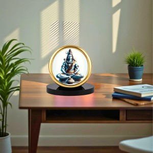 Car Desk/Table Top Lord Shiva Metal Golden Photo Stand 2x2 Inches, Compact & Stylish Spiritual Display for Car, Home & Office (Pack of 1) (F18917) Car Desk/Table Top Lord Shiva Metal Golden Photo Stand 2x2 Inches, Compact & Stylish Spiritual Display for Car, Home & Office (Pack of 1) (F18917)