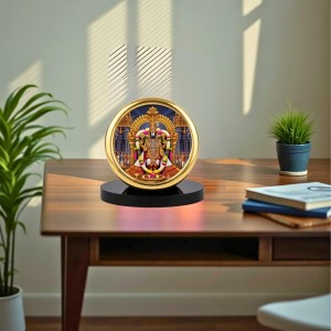 Car Desk/Table Top Lord Venkateswara Metal Golden Photo Stand 2x2 Inches, Compact & Stylish Spiritual Display for Car, Home & Office (Pack of 1) (F18455) Car Desk/Table Top Lord Venkateswara Metal Golden Photo Stand 2x2 Inches, Compact & Stylish Spiritual Display for Car, Home & Office (Pack of 1) (F18455)