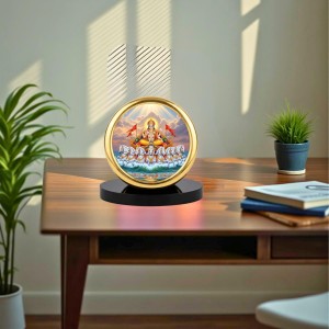Car Desk/Table Top God Surya Dev Metal Golden Photo Stand 2x2 Inches, Compact & Stylish Spiritual Display for Car, Home & Office (Pack of 1) (F20712) Car Desk/Table Top God Surya Dev Metal Golden Photo Stand 2x2 Inches, Compact & Stylish Spiritual Display for Car, Home & Office (Pack of 1) (F20712)
