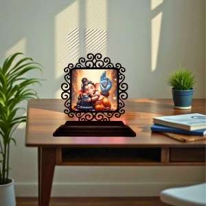 Car Desk/Table Top Lord Ganesha Wooden Showpiece 3x4 Inches, Compact & Stylish Spiritual Display for Car, Home & Office (Pack of 1) (F19952) Car Desk/Table Top Lord Ganesha Wooden Showpiece 3x4 Inches, Compact & Stylish Spiritual Display for Car, Home & Office (Pack of 1) (F19952)