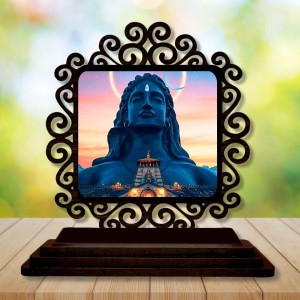 Car Desk/Table Top Lord Shiva and Sadhguru Wooden Showpiece 3x4 Inches, Compact & Stylish Spiritual Display for Car, Home & Office (Pack of 1) (F20054) Car Desk/Table Top Lord Shiva and Sadhguru Wooden Showpiece 3x4 Inches, Compact & Stylish Spiritual Display for Car, Home & Office (Pack of 1) (F20054)