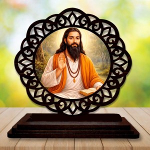 Car Desk/Table Top Guru Ravidas Maharaj. Wooden Showpiece 3x4 Inches, Compact & Stylish Spiritual Display for Car, Home & Office (Pack of 1) (F19618) Car Desk/Table Top Guru Ravidas Maharaj. Wooden Showpiece 3x4 Inches, Compact & Stylish Spiritual Display for Car, Home & Office (Pack of 1) (F19618)