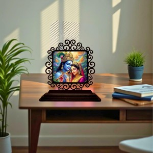 Car Desk/Table Top Lord Krishna and Radha Wooden Showpiece 3x4 Inches, Compact & Stylish Spiritual Display for Car, Home & Office (Pack of 1) (F19913) Car Desk/Table Top Lord Krishna and Radha Wooden Showpiece 3x4 Inches, Compact & Stylish Spiritual Display for Car, Home & Office (Pack of 1) (F19913)