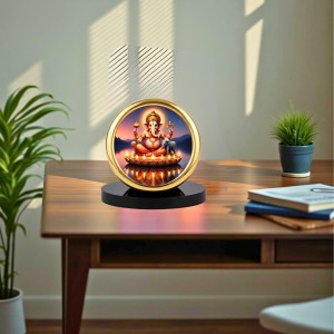 Car Desk/Table Top Lord Ganesha Metal Golden Photo Stand 2x2 Inches, Compact & Stylish Spiritual Display for Car, Home & Office (Pack of 1) (F18892) Car Desk/Table Top Lord Ganesha Metal Golden Photo Stand 2x2 Inches, Compact & Stylish Spiritual Display for Car, Home & Office (Pack of 1) (F18892)