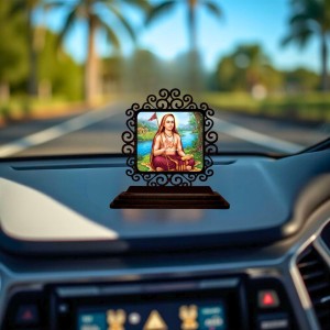 Car Desk/Table Top Adhi Shankaracharya Wooden Showpiece 3x4 Inches, Compact & Stylish Spiritual Display for Car, Home & Office (Pack of 1) (F19779) Car Desk/Table Top Adhi Shankaracharya Wooden Showpiece 3x4 Inches, Compact & Stylish Spiritual Display for Car, Home & Office (Pack of 1) (F19779)
