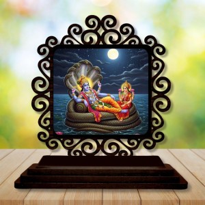 Car Desk/Table Top Lord Vishnu and Lakshmi Wooden Showpiece 3x4 Inches, Compact & Stylish Spiritual Display for Car, Home & Office (Pack of 1) (F20005) Car Desk/Table Top Lord Vishnu and Lakshmi Wooden Showpiece 3x4 Inches, Compact & Stylish Spiritual Display for Car, Home & Office (Pack of 1) (F20005)