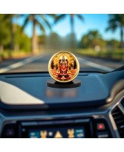 Car Desk/Table Top Lord Venkateswara Metal Golden Photo Stand 2x2 Inches, Compact & Stylish Spiritual Display for Car, Home & Office (Pack of 1) (F18675)