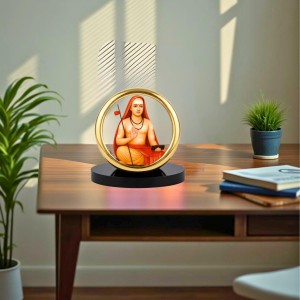 Car Desk/Table Top Aadhi Shankarcharya Metal Golden Photo Stand 2x2 Inches, Compact & Stylish Spiritual Display for Car, Home & Office (Pack of 1) (F18686) Car Desk/Table Top Aadhi Shankarcharya Metal Golden Photo Stand 2x2 Inches, Compact & Stylish Spiritual Display for Car, Home & Office (Pack of 1) (F18686)