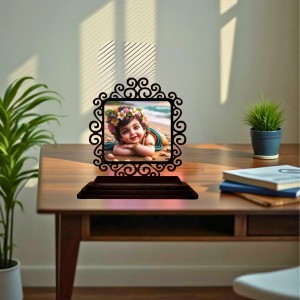 Car Desk/Table Top Little Krishna Wooden Showpiece 3x4 Inches, Compact & Stylish Spiritual Display for Car, Home & Office (Pack of 1) (F19869) Car Desk/Table Top Little Krishna Wooden Showpiece 3x4 Inches, Compact & Stylish Spiritual Display for Car, Home & Office (Pack of 1) (F19869)