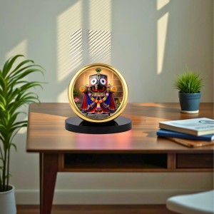 Car Desk/Table Top Lord Jagannath Metal Golden Photo Stand 2x2 Inches, Compact & Stylish Spiritual Display for Car, Home & Office (Pack of 1) (F18748) Car Desk/Table Top Lord Jagannath Metal Golden Photo Stand 2x2 Inches, Compact & Stylish Spiritual Display for Car, Home & Office (Pack of 1) (F18748)