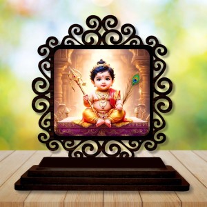 Car Desk/Table Top Lord Karthikeya Wooden Showpiece 3x4 Inches, Compact & Stylish Spiritual Display for Car, Home & Office (Pack of 1) (F19981) Car Desk/Table Top Lord Karthikeya Wooden Showpiece 3x4 Inches, Compact & Stylish Spiritual Display for Car, Home & Office (Pack of 1) (F19981)