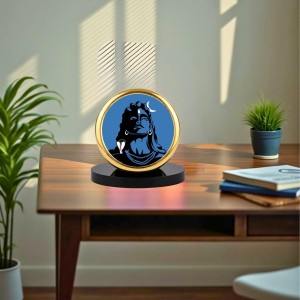 Car Desk/Table Top Lord Shiva Metal Golden Photo Stand 2x2 Inches, Compact & Stylish Spiritual Display for Car, Home & Office (Pack of 1) (F18524) Car Desk/Table Top Lord Shiva Metal Golden Photo Stand 2x2 Inches, Compact & Stylish Spiritual Display for Car, Home & Office (Pack of 1) (F18524)