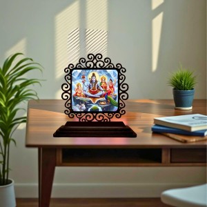 Car Desk/Table Top Lord Shiva and Parvathi Wooden Showpiece 3x4 Inches, Compact & Stylish Spiritual Display for Car, Home & Office (Pack of 1) (F20003) Car Desk/Table Top Lord Shiva and Parvathi Wooden Showpiece 3x4 Inches, Compact & Stylish Spiritual Display for Car, Home & Office (Pack of 1) (F20003)