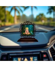 Car Desk/Table Top Lord Hanuman Wooden Showpiece 3x4 Inches, Compact & Stylish Spiritual Display for Car, Home & Office (Pack of 1) (F20032)