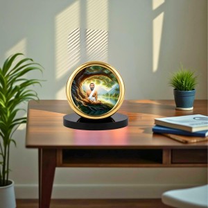 Car Desk/Table Top Ramakrishna Paramahamsa Metal Golden Photo Stand 2x2 Inches, Compact & Stylish Spiritual Display for Car, Home & Office (Pack of 1) (F18685) Car Desk/Table Top Ramakrishna Paramahamsa Metal Golden Photo Stand 2x2 Inches, Compact & Stylish Spiritual Display for Car, Home & Office (Pack of 1) (F18685)