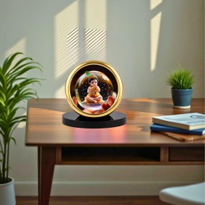 Car Desk/Table Top Little Krishna Metal Golden Photo Stand 2x2 Inches, Compact & Stylish Spiritual Display for Car, Home & Office (Pack of 1) (F18838) Car Desk/Table Top Little Krishna Metal Golden Photo Stand 2x2 Inches, Compact & Stylish Spiritual Display for Car, Home & Office (Pack of 1) (F18838)