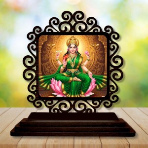 Car Desk/Table Top Goddess Lakshmi Wooden Showpiece 3x4 Inches, Compact & Stylish Spiritual Display for Car, Home & Office (Pack of 1) (F19832) Car Desk/Table Top Goddess Lakshmi Wooden Showpiece 3x4 Inches, Compact & Stylish Spiritual Display for Car, Home & Office (Pack of 1) (F19832)