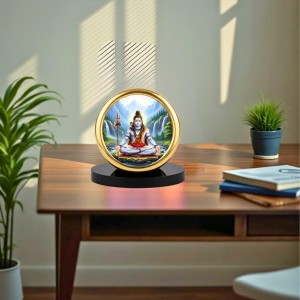 Car Desk/Table Top Lord Shiva Metal Golden Photo Stand 2x2 Inches, Compact & Stylish Spiritual Display for Car, Home & Office (Pack of 1) (F18758) Car Desk/Table Top Lord Shiva Metal Golden Photo Stand 2x2 Inches, Compact & Stylish Spiritual Display for Car, Home & Office (Pack of 1) (F18758)