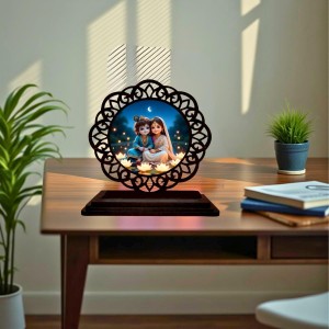 Car Desk/Table Top Cute Little Radha Krishna Wooden Showpiece 3x4 Inches, Compact & Stylish Spiritual Display for Car, Home & Office (Pack of 1) (F21219) Car Desk/Table Top Cute Little Radha Krishna Wooden Showpiece 3x4 Inches, Compact & Stylish Spiritual Display for Car, Home & Office (Pack of 1) (F21219)
