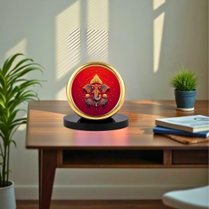 Car Desk/Table Top Lord Ganesha Metal Golden Photo Stand 2x2 Inches, Compact & Stylish Spiritual Display for Car, Home & Office (Pack of 1) (F18871) Car Desk/Table Top Lord Ganesha Metal Golden Photo Stand 2x2 Inches, Compact & Stylish Spiritual Display for Car, Home & Office (Pack of 1) (F18871)