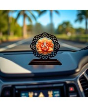 Car Desk/Table Top Lord Ganesha Wooden Showpiece 3x4 Inches, Compact & Stylish Spiritual Display for Car, Home & Office (Pack of 1) (F19689)