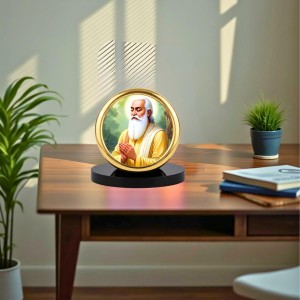 Car Desk/Table Top Guru Ravi Das Metal Golden Photo Stand 2x2 Inches, Compact & Stylish Spiritual Display for Car, Home & Office (Pack of 1) (F18565) Car Desk/Table Top Guru Ravi Das Metal Golden Photo Stand 2x2 Inches, Compact & Stylish Spiritual Display for Car, Home & Office (Pack of 1) (F18565)