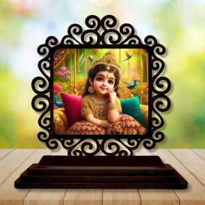 Car Desk/Table Top Beautiful Radha Wooden Showpiece 3x4 Inches, Compact & Stylish Spiritual Display for Car, Home & Office (Pack of 1) (F20063) Car Desk/Table Top Beautiful Radha Wooden Showpiece 3x4 Inches, Compact & Stylish Spiritual Display for Car, Home & Office (Pack of 1) (F20063)