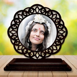Car Desk/Table Top Ananadamayi Maa Wooden Showpiece 3x4 Inches, Compact & Stylish Spiritual Display for Car, Home & Office (Pack of 1) (F19630) Car Desk/Table Top Ananadamayi Maa Wooden Showpiece 3x4 Inches, Compact & Stylish Spiritual Display for Car, Home & Office (Pack of 1) (F19630)