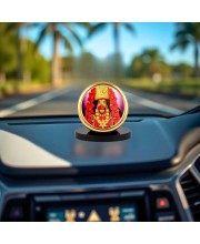 Car Desk/Table Top Maa Kali Metal Golden Photo Stand 2x2 Inches, Compact & Stylish Spiritual Display for Car, Home & Office (Pack of 1) (F18478)