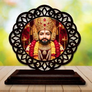 Car Desk/Table Top Khatu Shyam Wooden Showpiece 3x4 Inches, Compact & Stylish Spiritual Display for Car, Home & Office (Pack of 1) (F19716) Car Desk/Table Top Khatu Shyam Wooden Showpiece 3x4 Inches, Compact & Stylish Spiritual Display for Car, Home & Office (Pack of 1) (F19716)