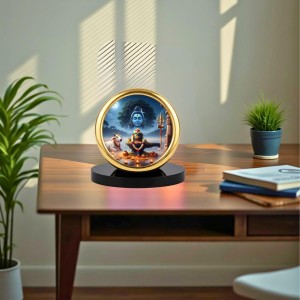 Car Desk/Table Top Lord Shiva Lingam Metal Golden Photo Stand 2x2 Inches, Compact & Stylish Spiritual Display for Car, Home & Office (Pack of 1) (F18799) Car Desk/Table Top Lord Shiva Lingam Metal Golden Photo Stand 2x2 Inches, Compact & Stylish Spiritual Display for Car, Home & Office (Pack of 1) (F18799)