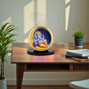 Car Desk/Table Top Lord Ganesha Metal Golden Photo Stand 2x2 Inches, Compact & Stylish Spiritual Display for Car, Home & Office (Pack of 1) (F18894) Car Desk/Table Top Lord Ganesha Metal Golden Photo Stand 2x2 Inches, Compact & Stylish Spiritual Display for Car, Home & Office (Pack of 1) (F18894)