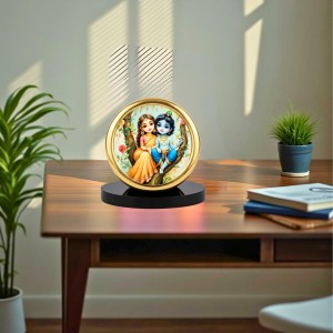 Car Desk/Table Top Little Radha Krishna Metal Golden Photo Stand 2x2 Inches, Compact & Stylish Spiritual Display for Car, Home & Office (Pack of 1) (F18834) Car Desk/Table Top Little Radha Krishna Metal Golden Photo Stand 2x2 Inches, Compact & Stylish Spiritual Display for Car, Home & Office (Pack of 1) (F18834)