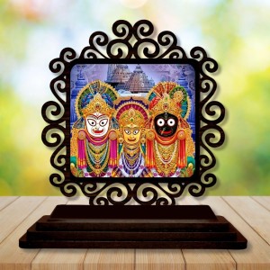 Car Desk/Table Top Lord Jagannath Wooden Showpiece 3x4 Inches, Compact & Stylish Spiritual Display for Car, Home & Office (Pack of 1) (F19865) Car Desk/Table Top Lord Jagannath Wooden Showpiece 3x4 Inches, Compact & Stylish Spiritual Display for Car, Home & Office (Pack of 1) (F19865)