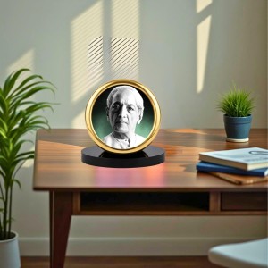 Car Desk/Table Top Jiddu Krishnamurthy Metal Golden Photo Stand 2x2 Inches, Compact & Stylish Spiritual Display for Car, Home & Office (Pack of 1) (F18548) Car Desk/Table Top Jiddu Krishnamurthy Metal Golden Photo Stand 2x2 Inches, Compact & Stylish Spiritual Display for Car, Home & Office (Pack of 1) (F18548)