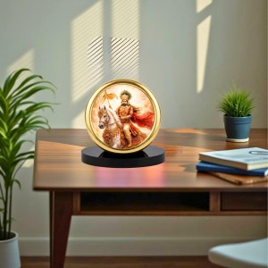 Car Desk/Table Top Lord Khatu Shyam Ji Metal Golden Photo Stand 2x2 Inches, Compact & Stylish Spiritual Display for Car, Home & Office (Pack of 1) (F18734) Car Desk/Table Top Lord Khatu Shyam Ji Metal Golden Photo Stand 2x2 Inches, Compact & Stylish Spiritual Display for Car, Home & Office (Pack of 1) (F18734)