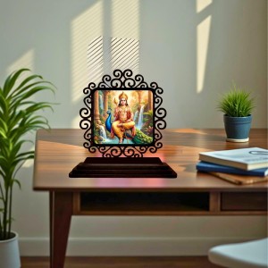 Car Desk/Table Top Lord Karthikeya Wooden Showpiece 3x4 Inches, Compact & Stylish Spiritual Display for Car, Home & Office (Pack of 1) (F19777) Car Desk/Table Top Lord Karthikeya Wooden Showpiece 3x4 Inches, Compact & Stylish Spiritual Display for Car, Home & Office (Pack of 1) (F19777)