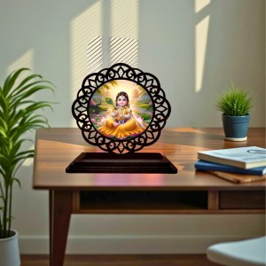 Car Desk/Table Top Goddess Radha Wooden Showpiece 3x4 Inches, Compact & Stylish Spiritual Display for Car, Home & Office (Pack of 1) (F21218) Car Desk/Table Top Goddess Radha Wooden Showpiece 3x4 Inches, Compact & Stylish Spiritual Display for Car, Home & Office (Pack of 1) (F21218)