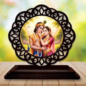 Car Desk/Table Top Radha Krishna Wooden Showpiece 3x4 Inches, Compact & Stylish Spiritual Display for Car, Home & Office (Pack of 1) (F19705) Car Desk/Table Top Radha Krishna Wooden Showpiece 3x4 Inches, Compact & Stylish Spiritual Display for Car, Home & Office (Pack of 1) (F19705)