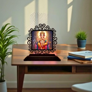 Car Desk/Table Top Lord Ganesha Wooden Showpiece 3x4 Inches, Compact & Stylish Spiritual Display for Car, Home & Office (Pack of 1) (F19976) Car Desk/Table Top Lord Ganesha Wooden Showpiece 3x4 Inches, Compact & Stylish Spiritual Display for Car, Home & Office (Pack of 1) (F19976)