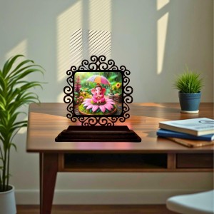 Car Desk/Table Top Lord Ganesha Wooden Showpiece 3x4 Inches, Compact & Stylish Spiritual Display for Car, Home & Office (Pack of 1) (F19872) Car Desk/Table Top Lord Ganesha Wooden Showpiece 3x4 Inches, Compact & Stylish Spiritual Display for Car, Home & Office (Pack of 1) (F19872)