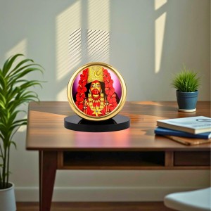 Car Desk/Table Top Maa Kali Metal Golden Photo Stand 2x2 Inches, Compact & Stylish Spiritual Display for Car, Home & Office (Pack of 1) (F18478) Car Desk/Table Top Maa Kali Metal Golden Photo Stand 2x2 Inches, Compact & Stylish Spiritual Display for Car, Home & Office (Pack of 1) (F18478)
